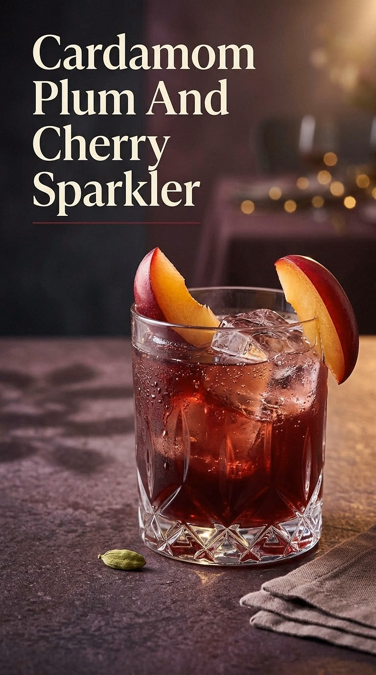 Cardamom Plum And Cherry Sparkler