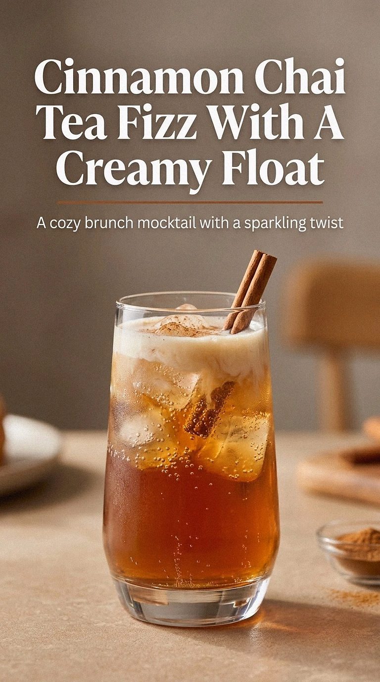 Cinnamon Chai Tea Fizz With A Creamy Float