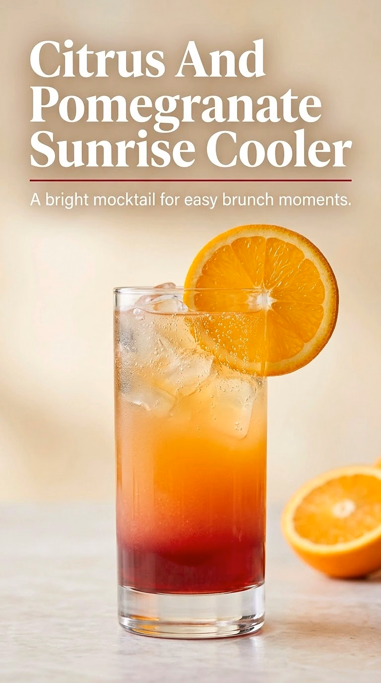 Citrus And Pomegranate Sunrise Cooler