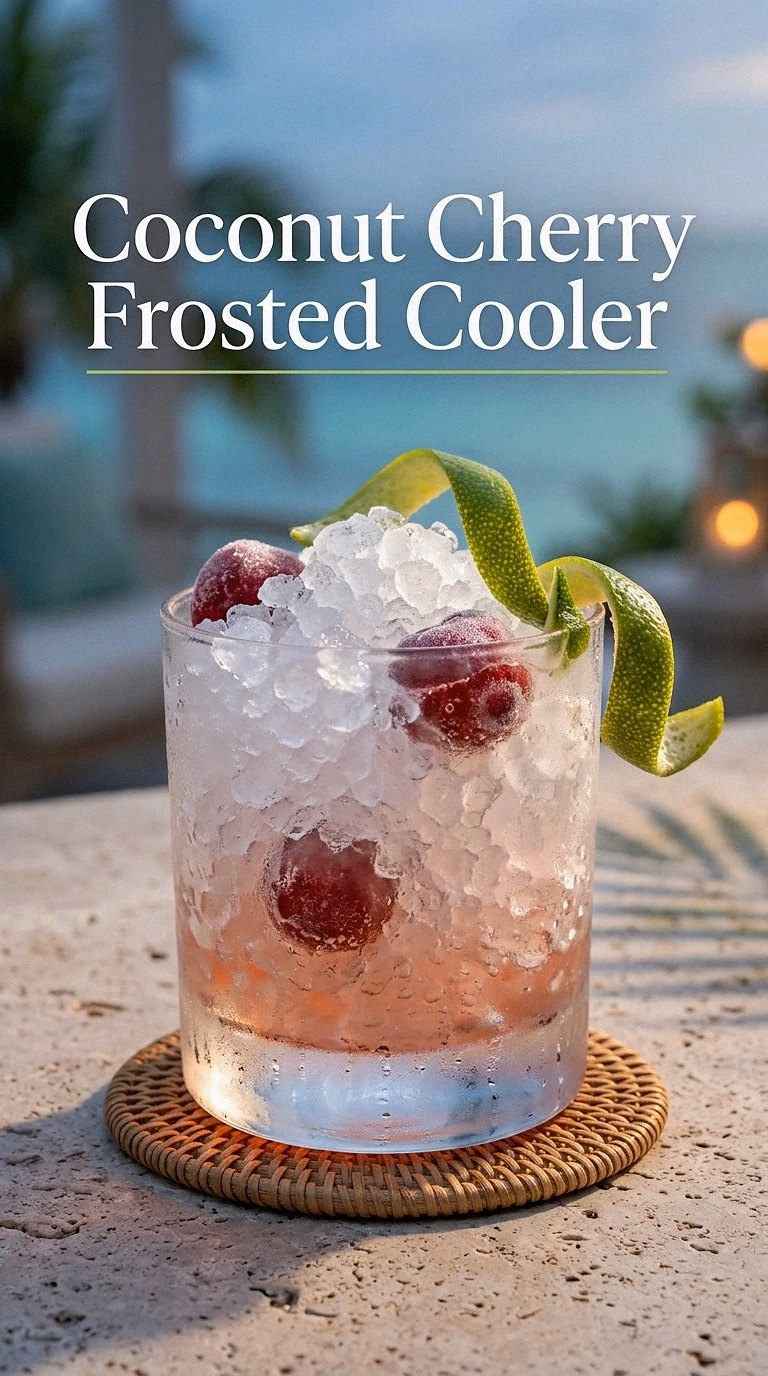 Coconut Cherry Frosted Cooler