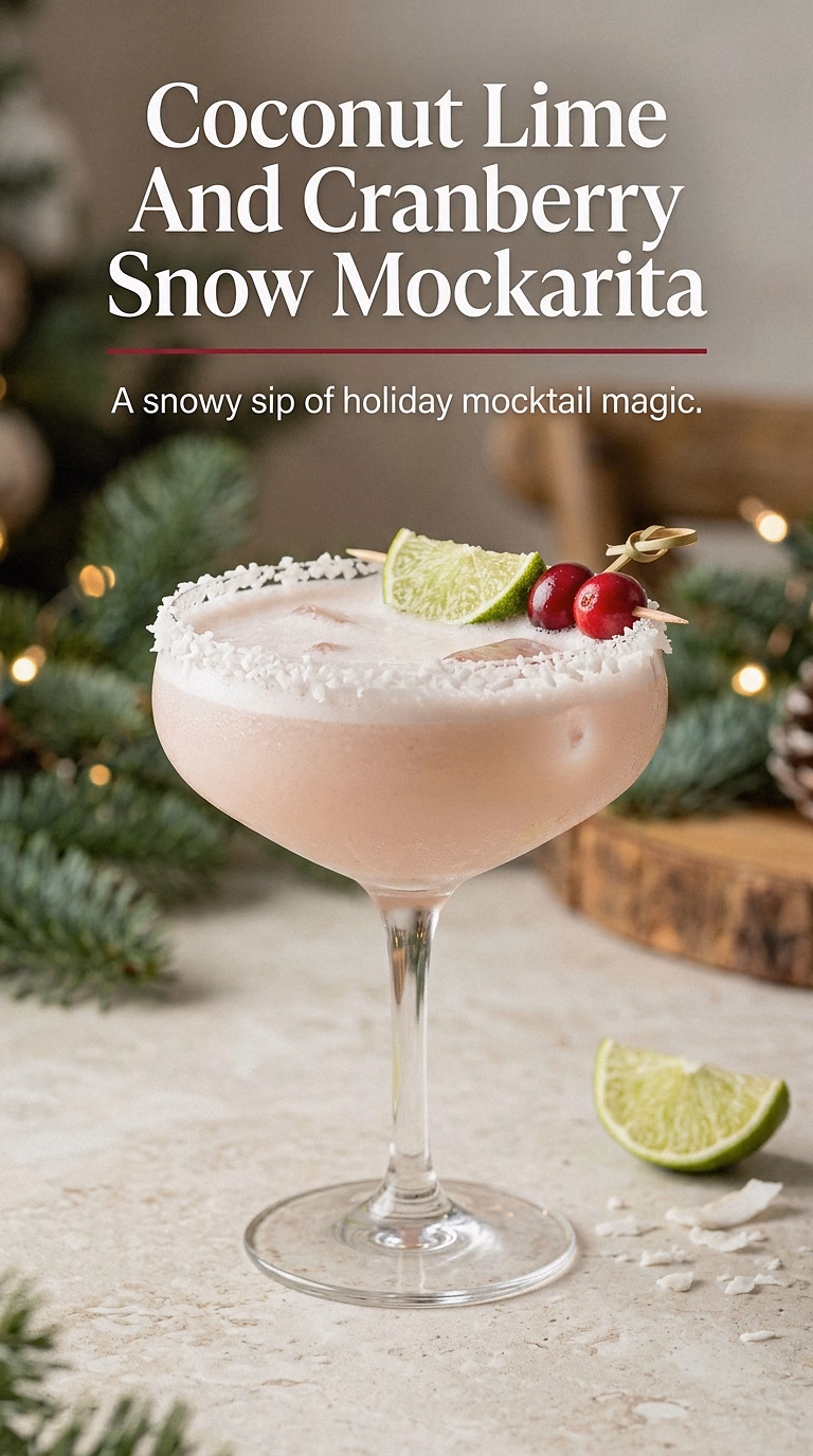 Coconut Lime And Cranberry Snow Mockarita