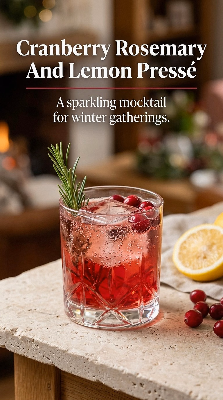 Cranberry Rosemary And Lemon Pressé
