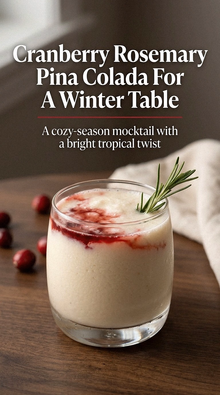 Cranberry Rosemary Pina Colada For A Winter Table