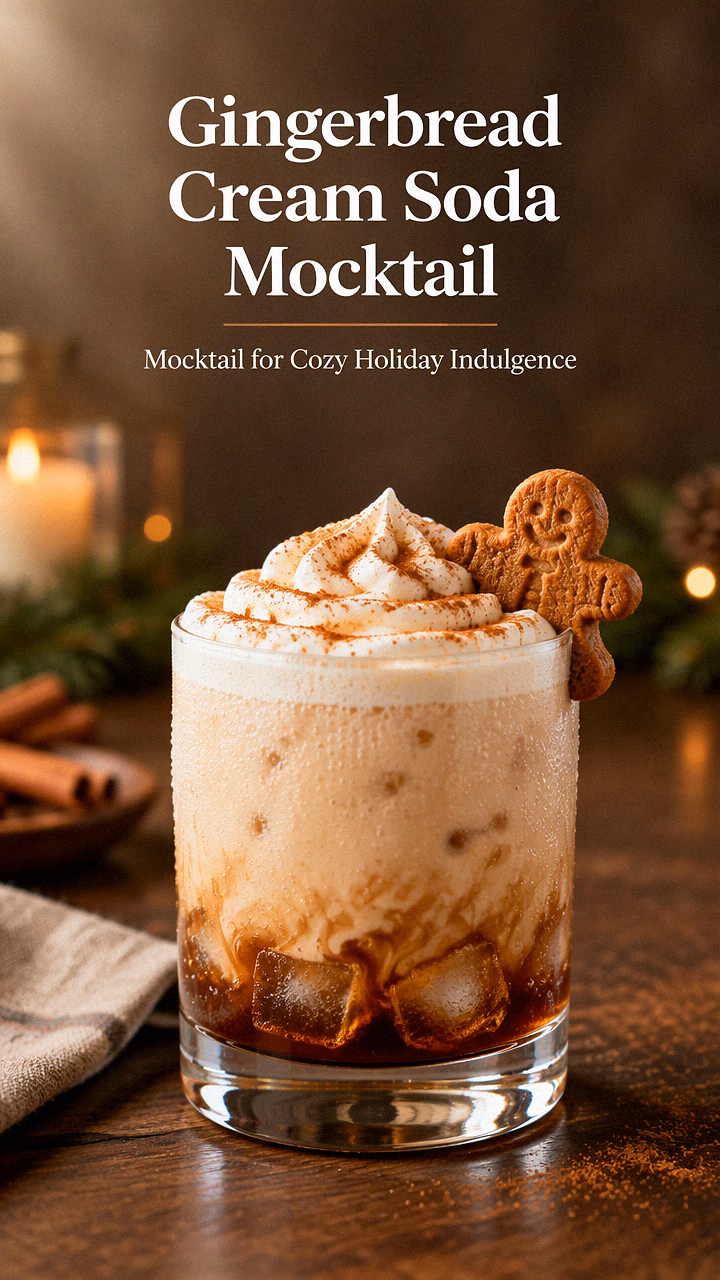 Gingerbread Cream Soda Mocktail