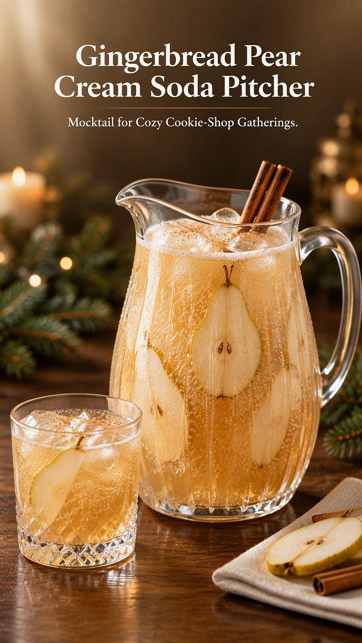 Gingerbread Pear Cream Soda Pitcher