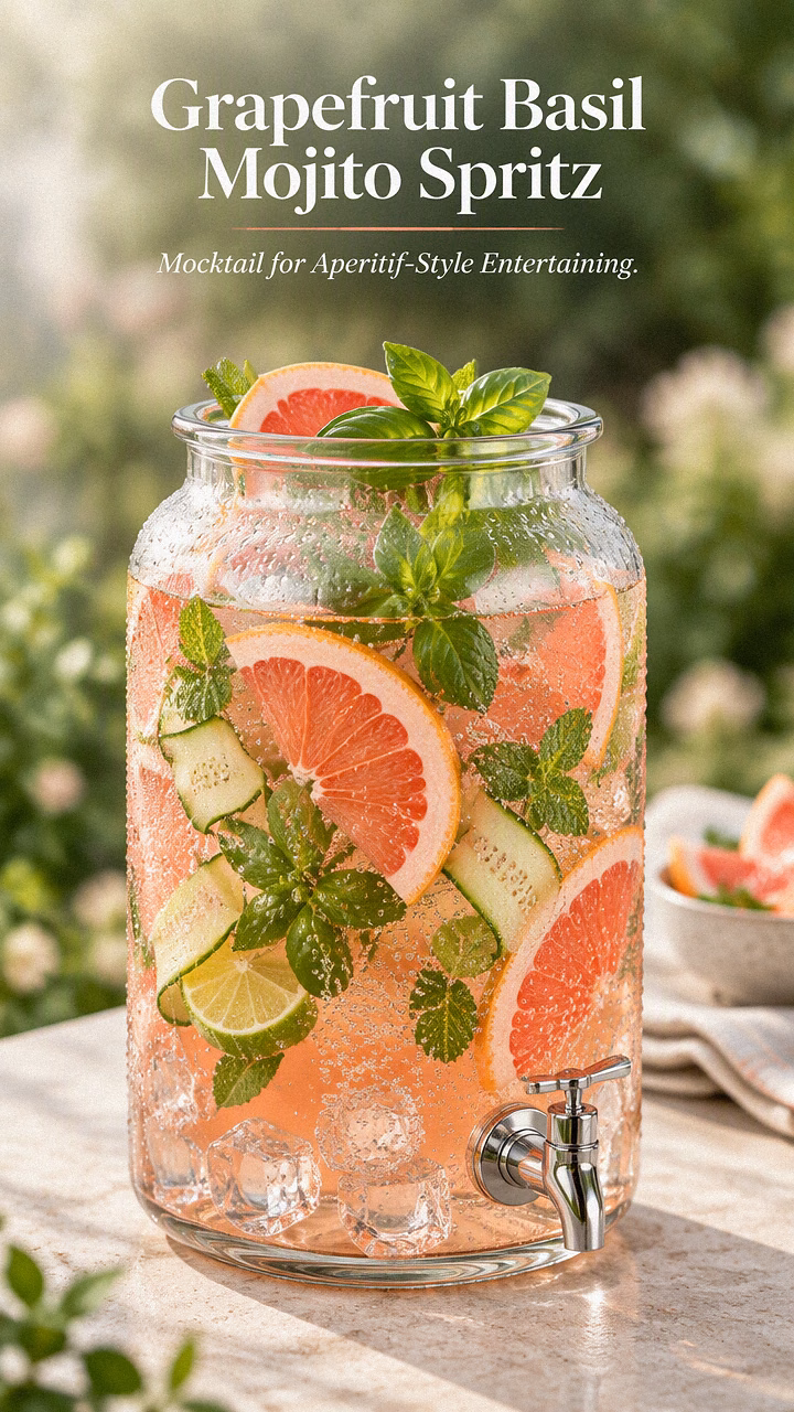 Grapefruit Basil Mojito Spritz