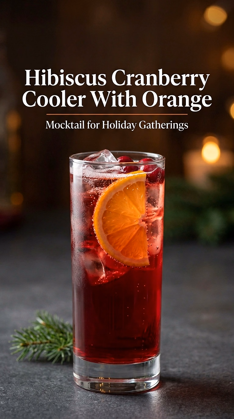 Hibiscus Cranberry Cooler With Orange