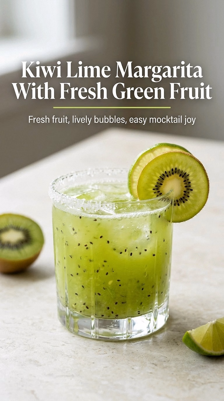 Kiwi Lime Margarita With Fresh Green Fruit