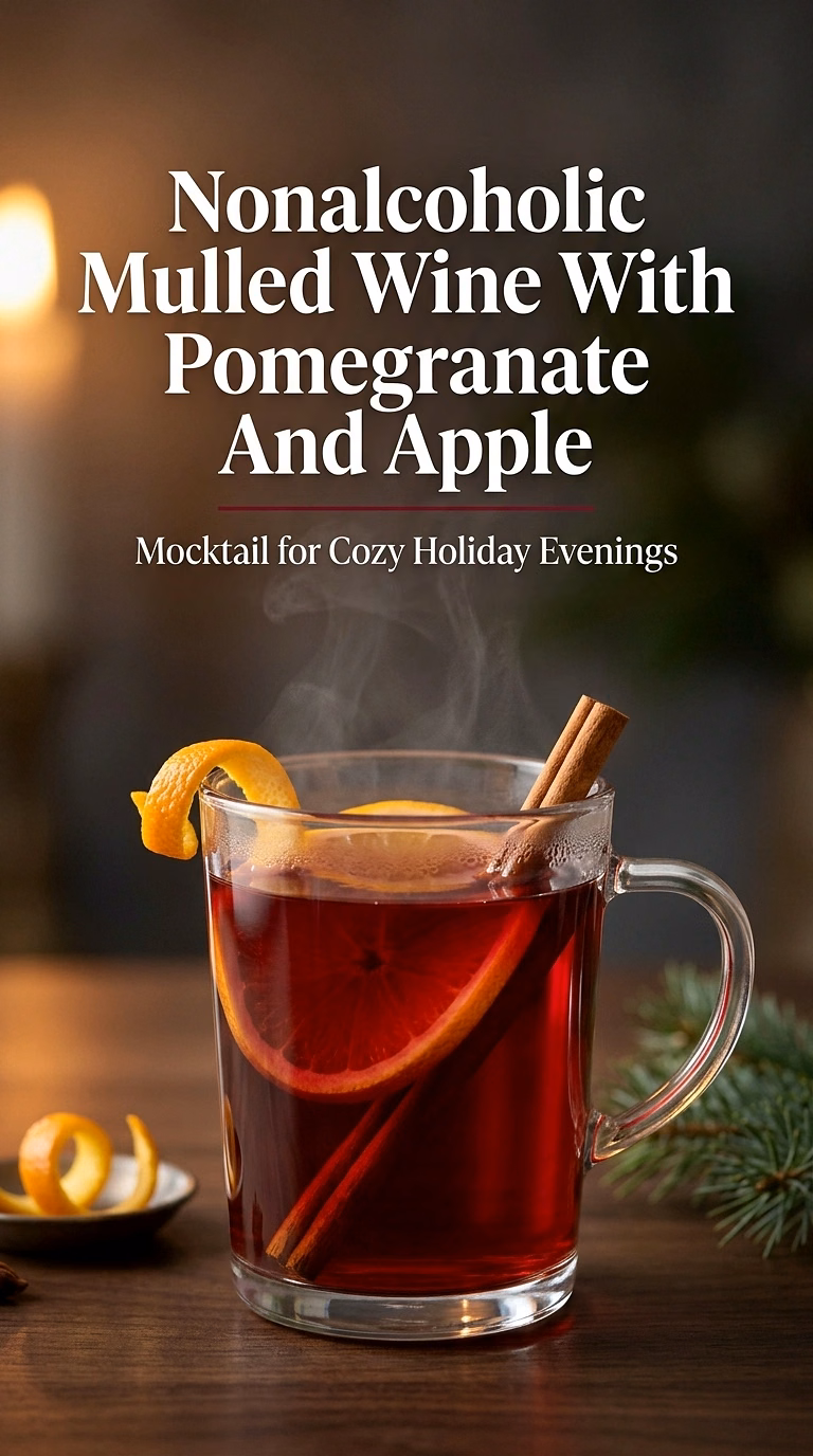 Nonalcoholic Mulled Wine With Pomegranate And Apple