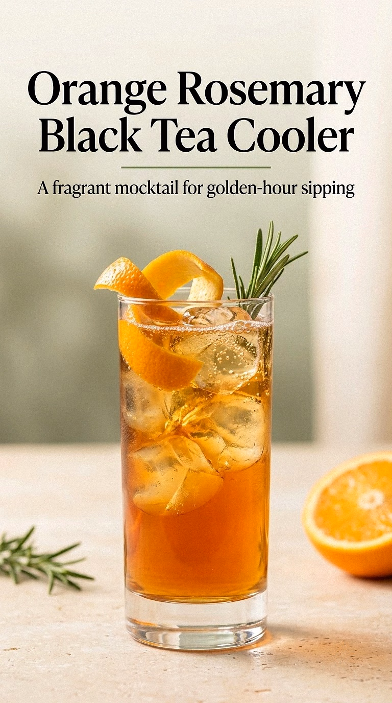Orange Rosemary Black Tea Cooler