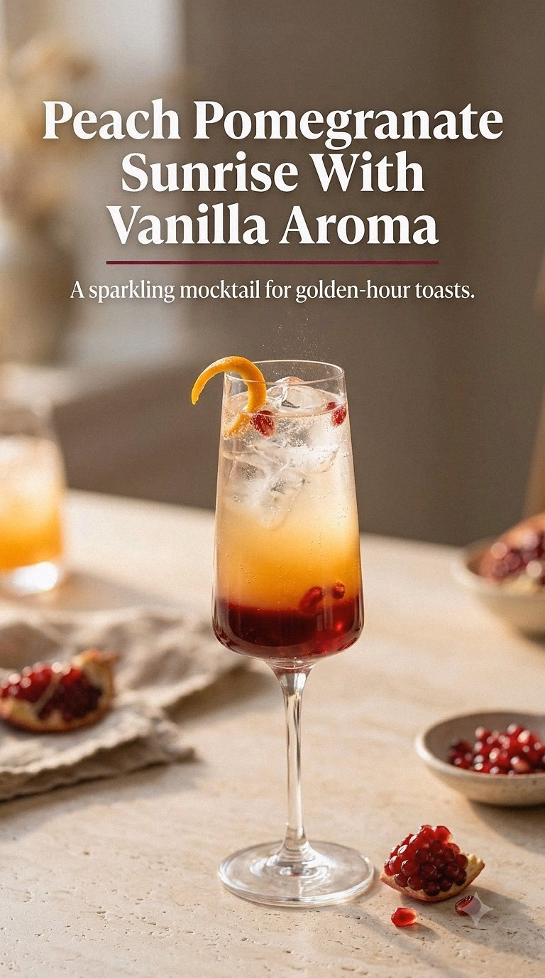 Peach Pomegranate Sunrise With Vanilla Aroma