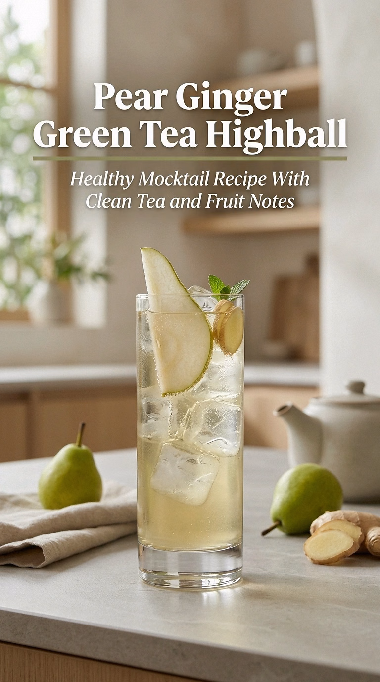 Pear Ginger Green Tea Highball