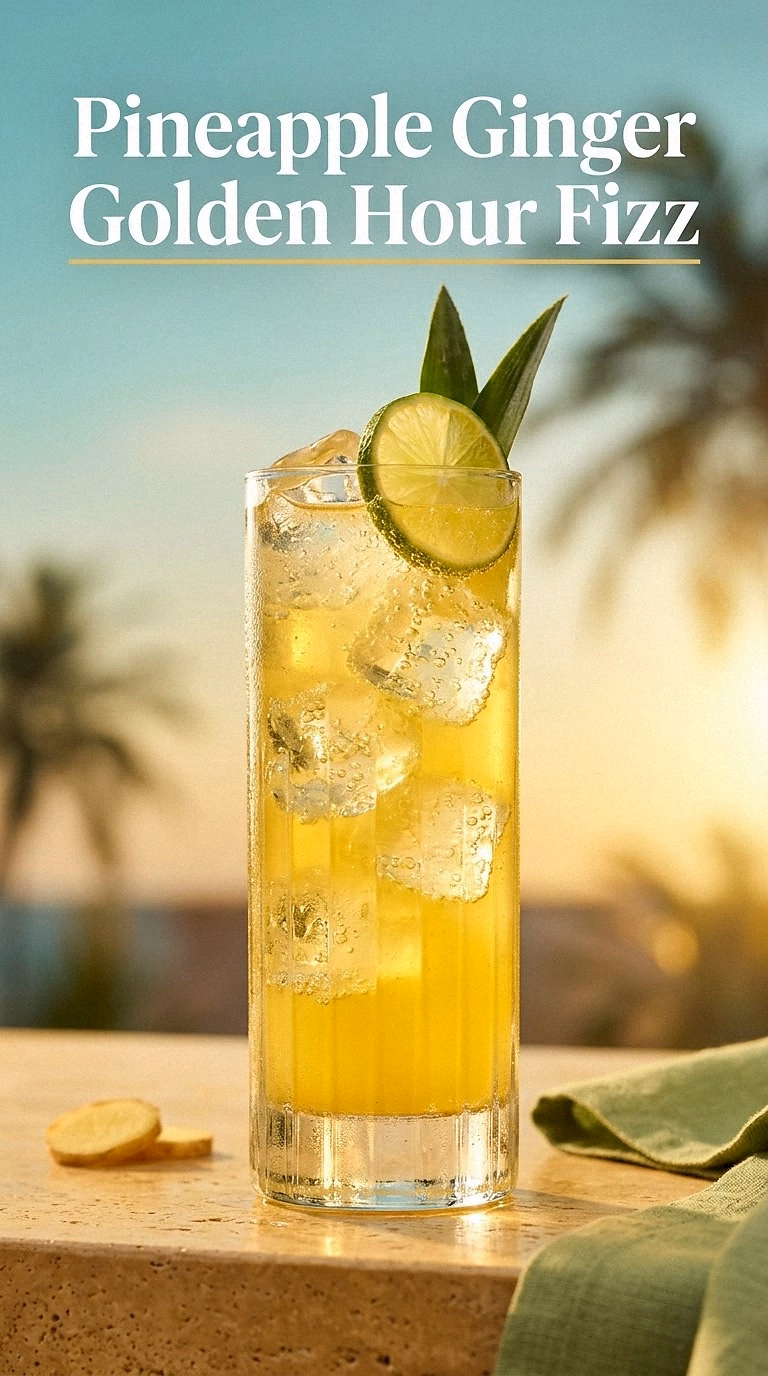 Pineapple Ginger Golden Hour Fizz