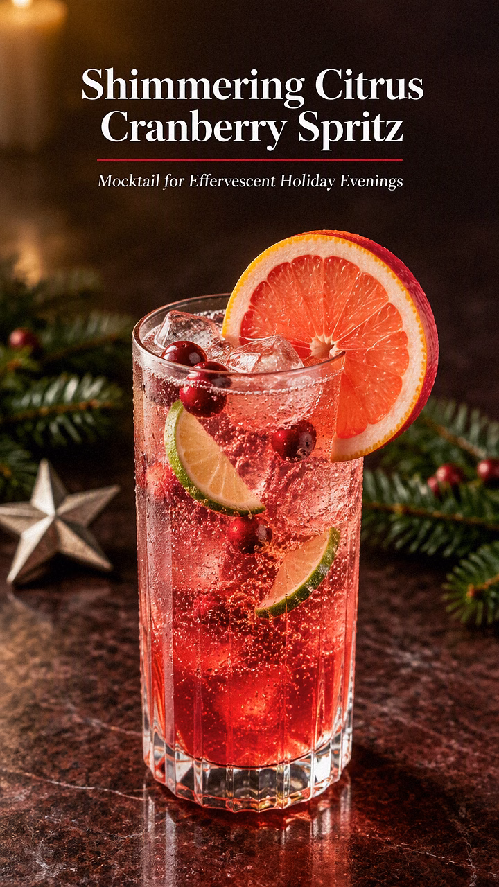 Shimmering Citrus Cranberry Spritz