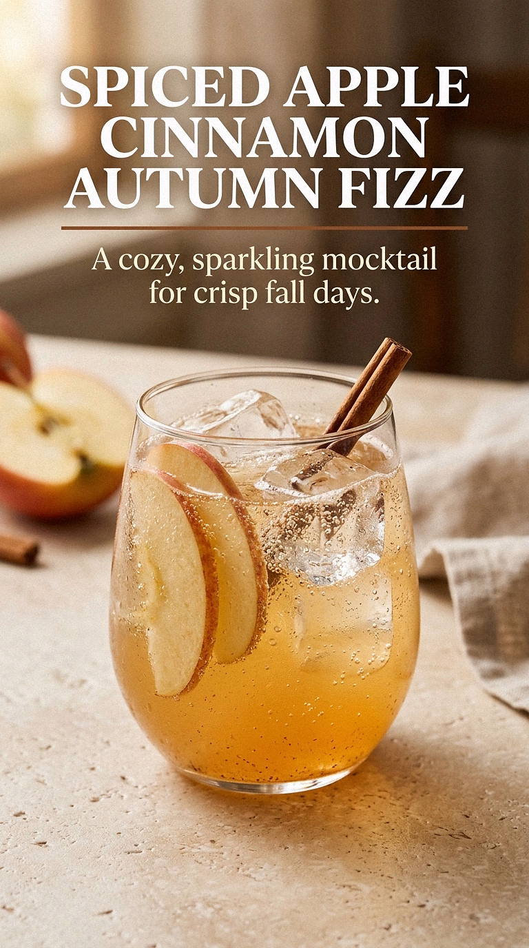 Spiced Apple Cinnamon Autumn Fizz