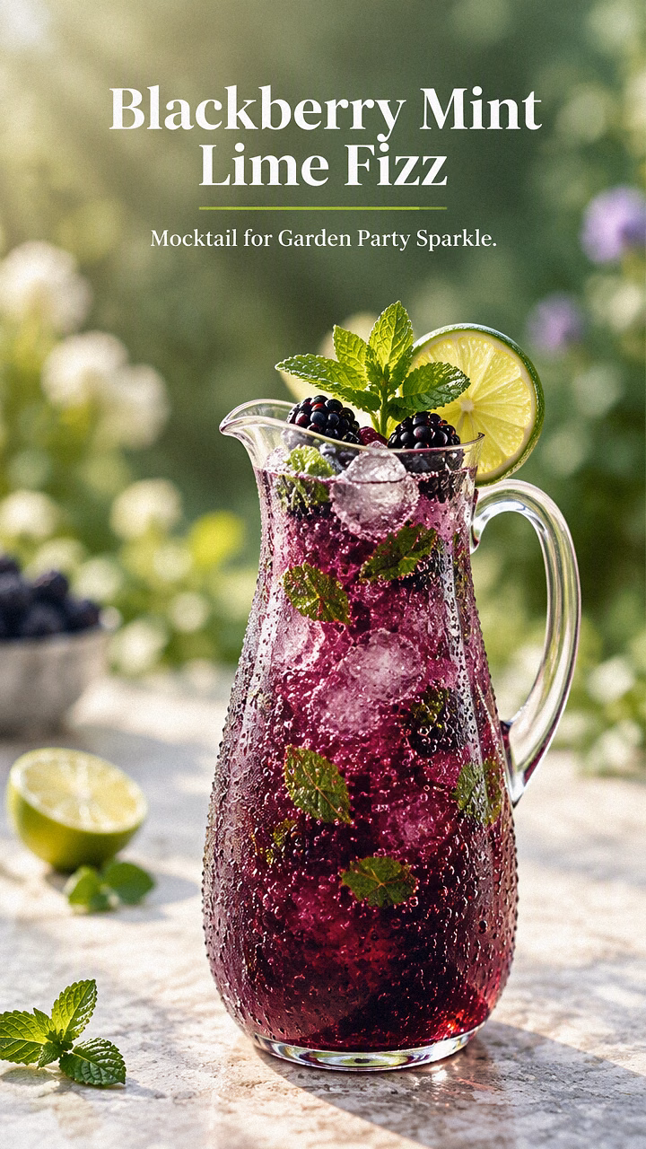 Blackberry Mint Lime Fizz