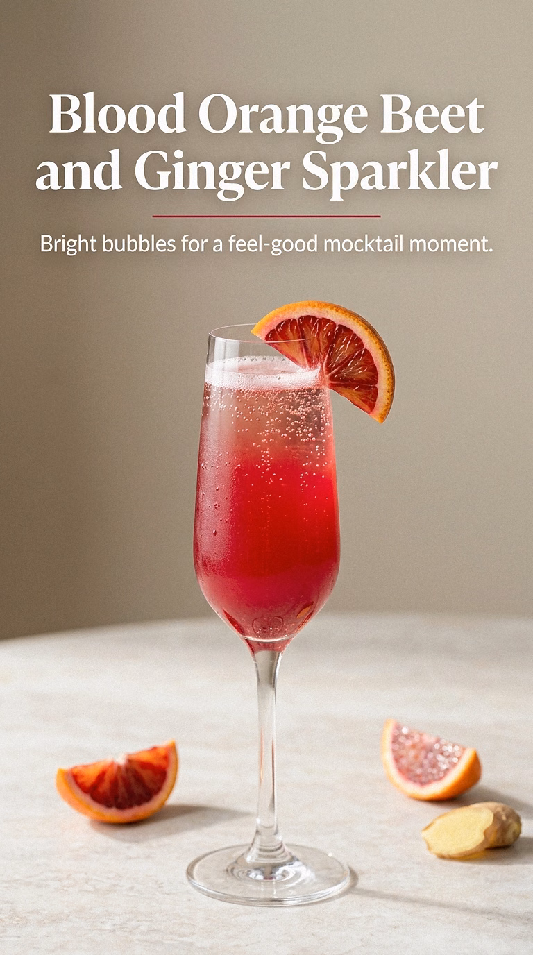 Blood Orange Beet and Ginger Sparkler