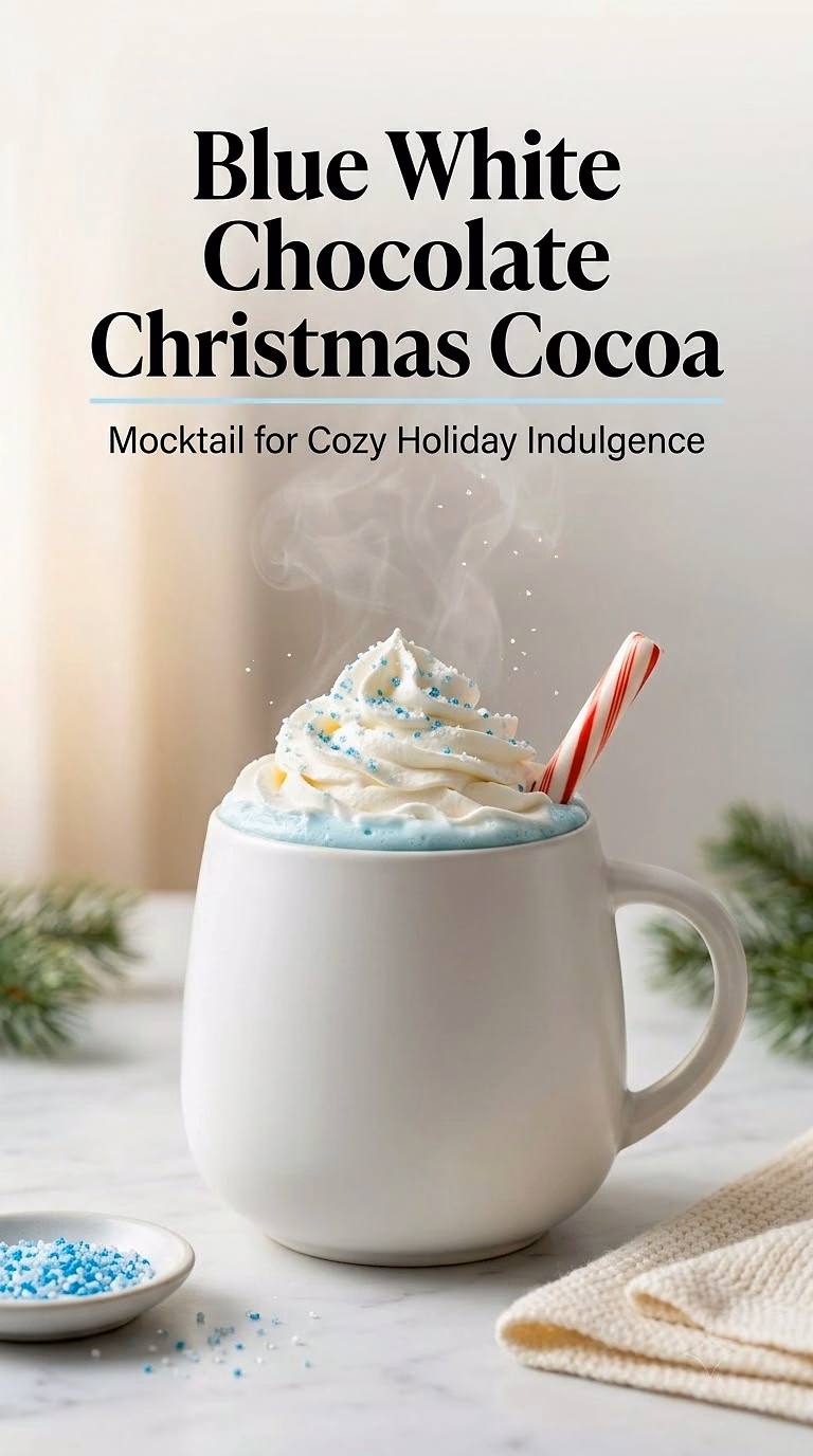 Blue White Chocolate Christmas Cocoa
