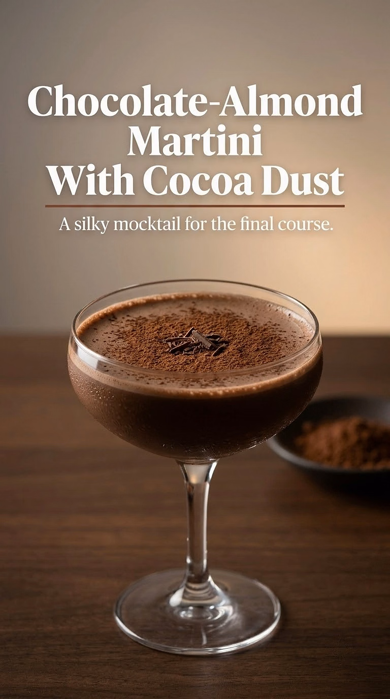 Chocolate-Almond Martini With Cocoa Dust