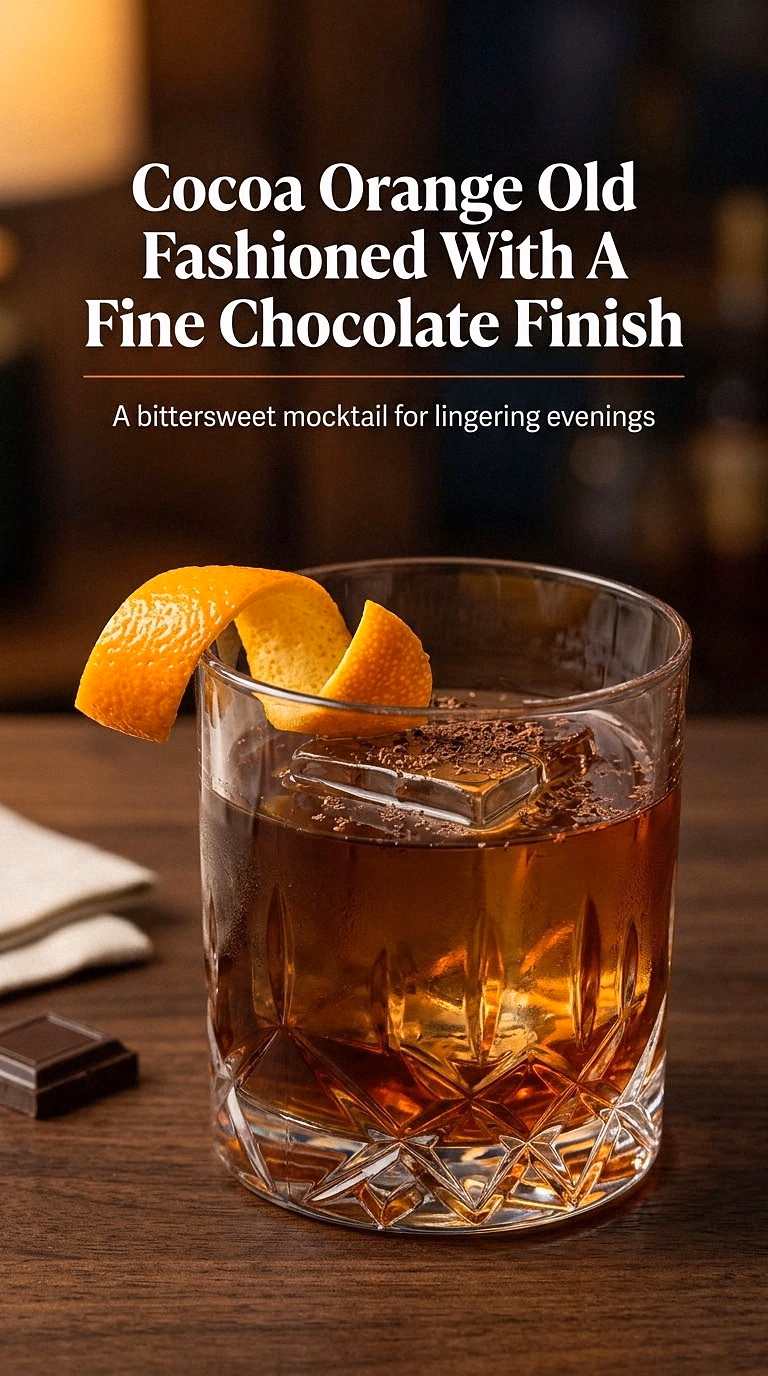 Cocoa Orange Old Fashioned With A Fine Chocolate Finish