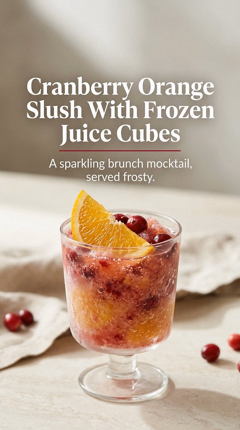 Cranberry Orange Slush With Frozen Juice Cubes