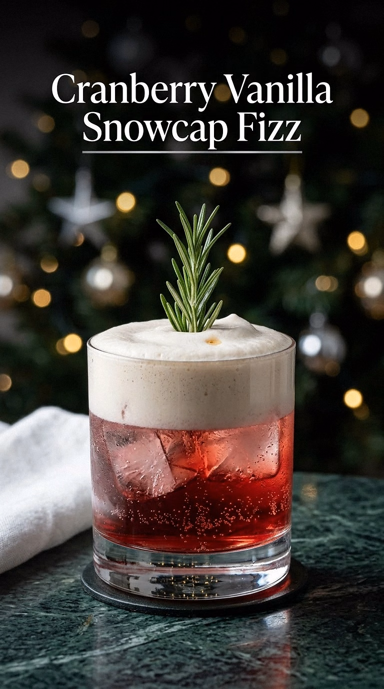 Cranberry Vanilla Snowcap Fizz