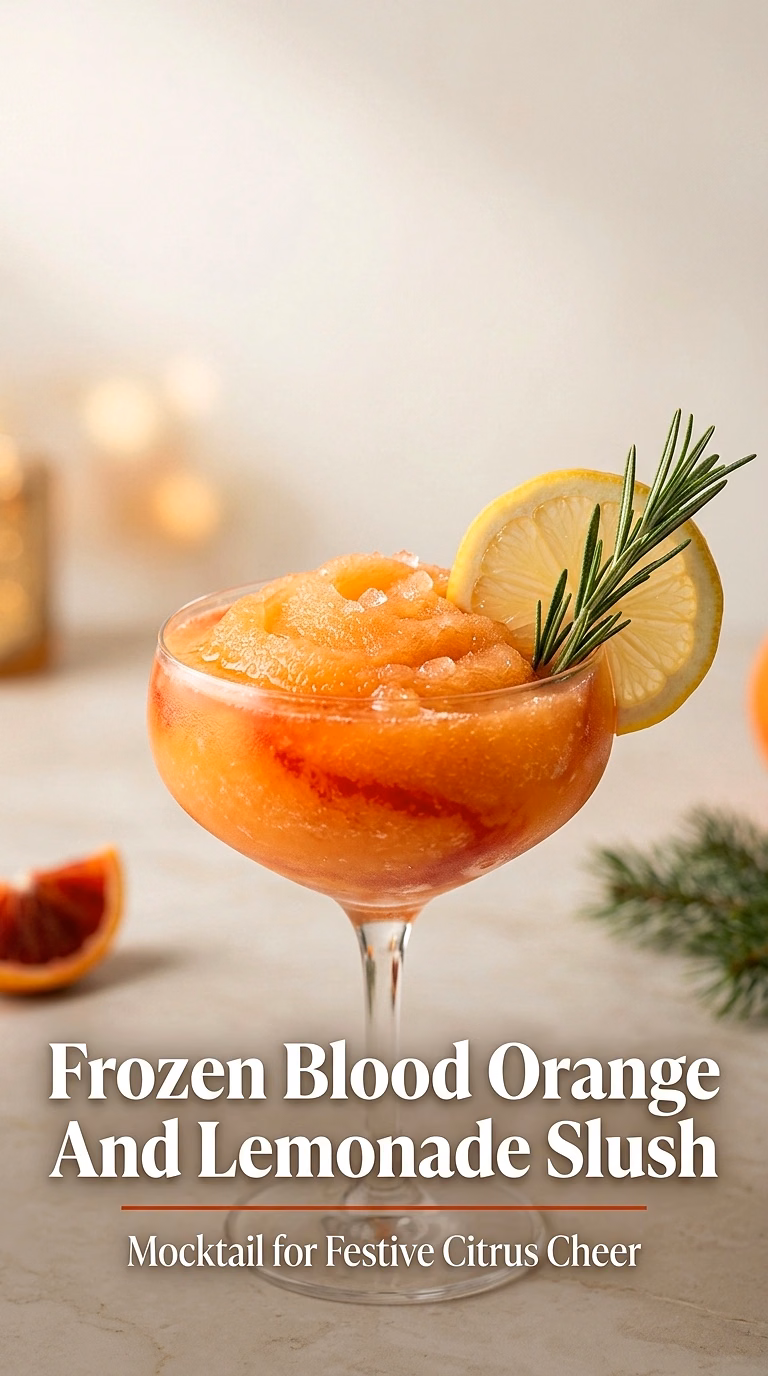 Frozen Blood Orange And Lemonade Slush