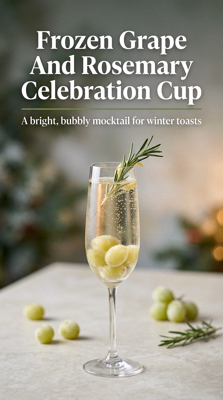 Frozen Grape And Rosemary Celebration Cup