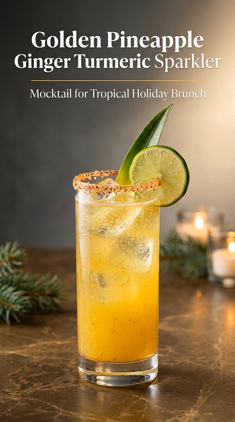 Golden Pineapple Ginger Turmeric Sparkler