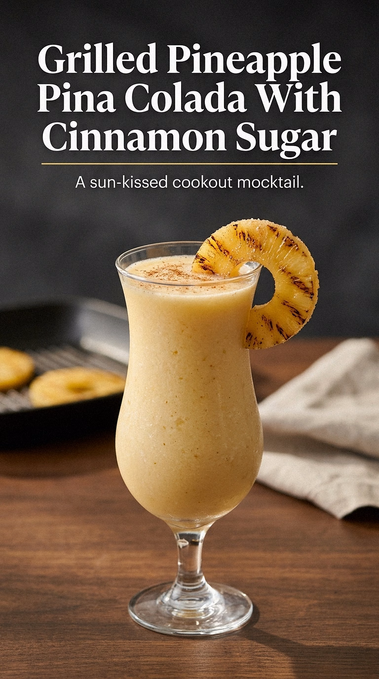 Grilled Pineapple Pina Colada With Cinnamon Sugar