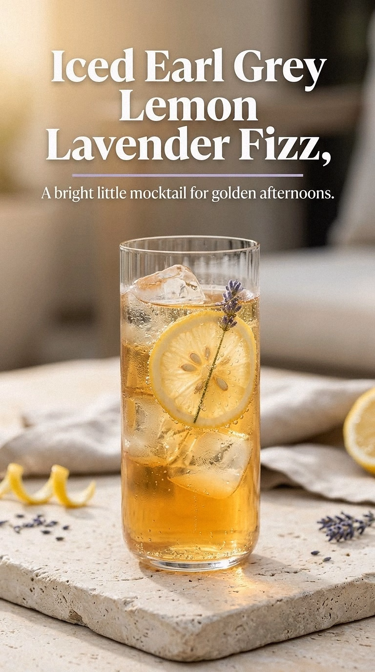 Iced Earl Grey Lemon Lavender Fizz