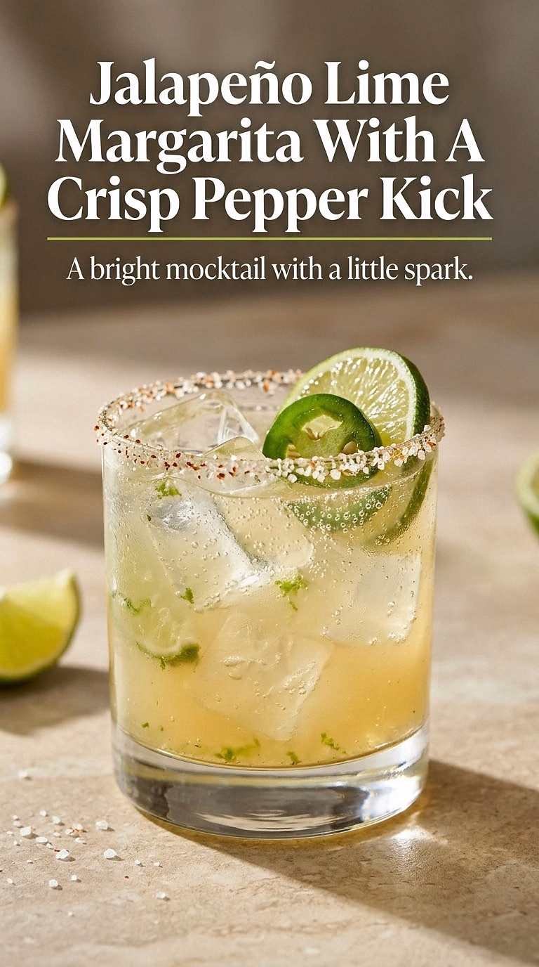 Jalapeño Lime Margarita With A Crisp Pepper Kick