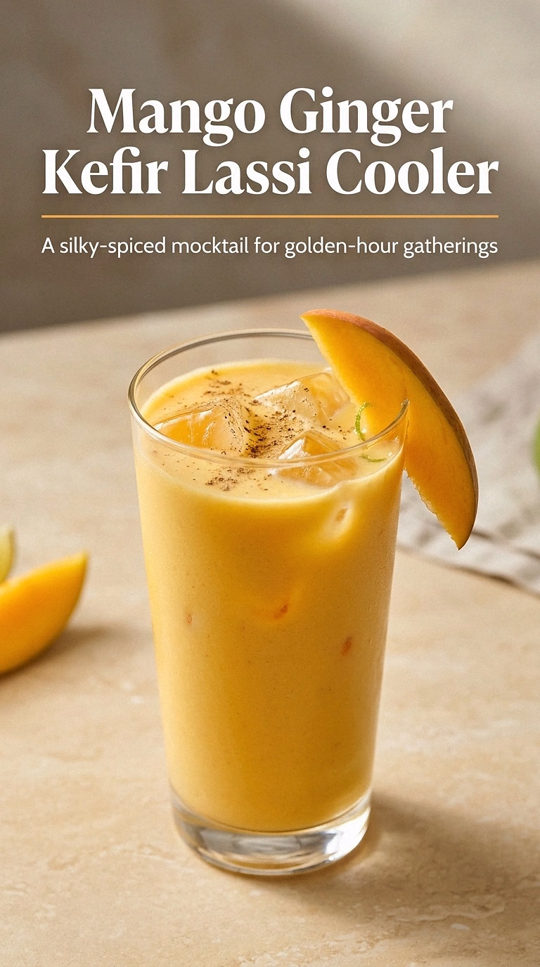 Mango Ginger Kefir Lassi Cooler