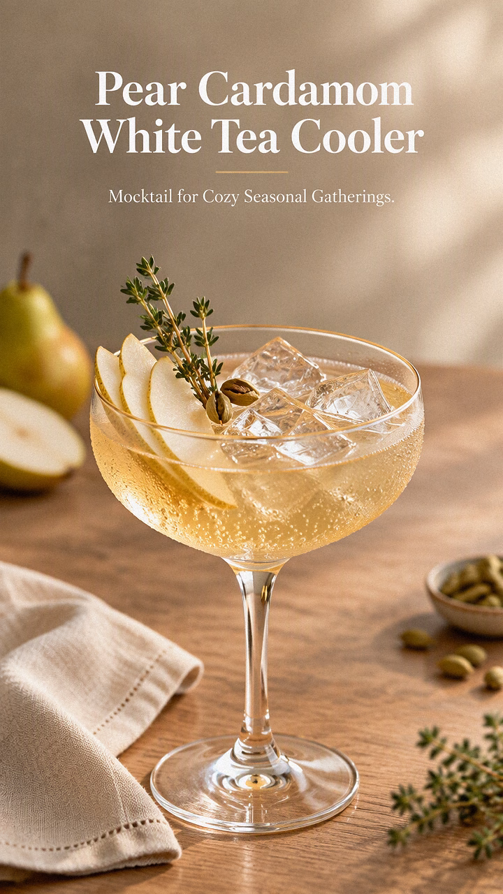 Pear Cardamom White Tea Cooler