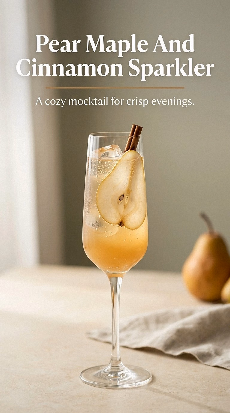 Pear Maple And Cinnamon Sparkler