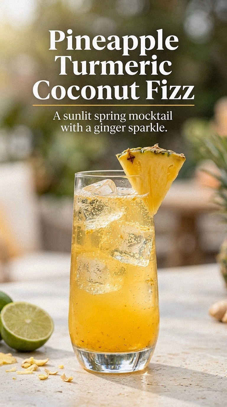 Pineapple Turmeric Coconut Fizz