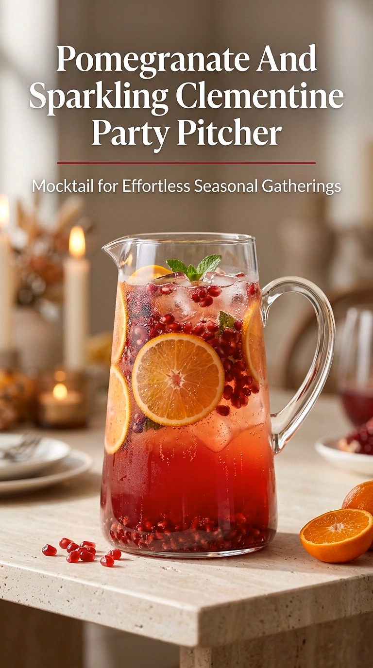 Pomegranate And Sparkling Clementine Party Pitcher