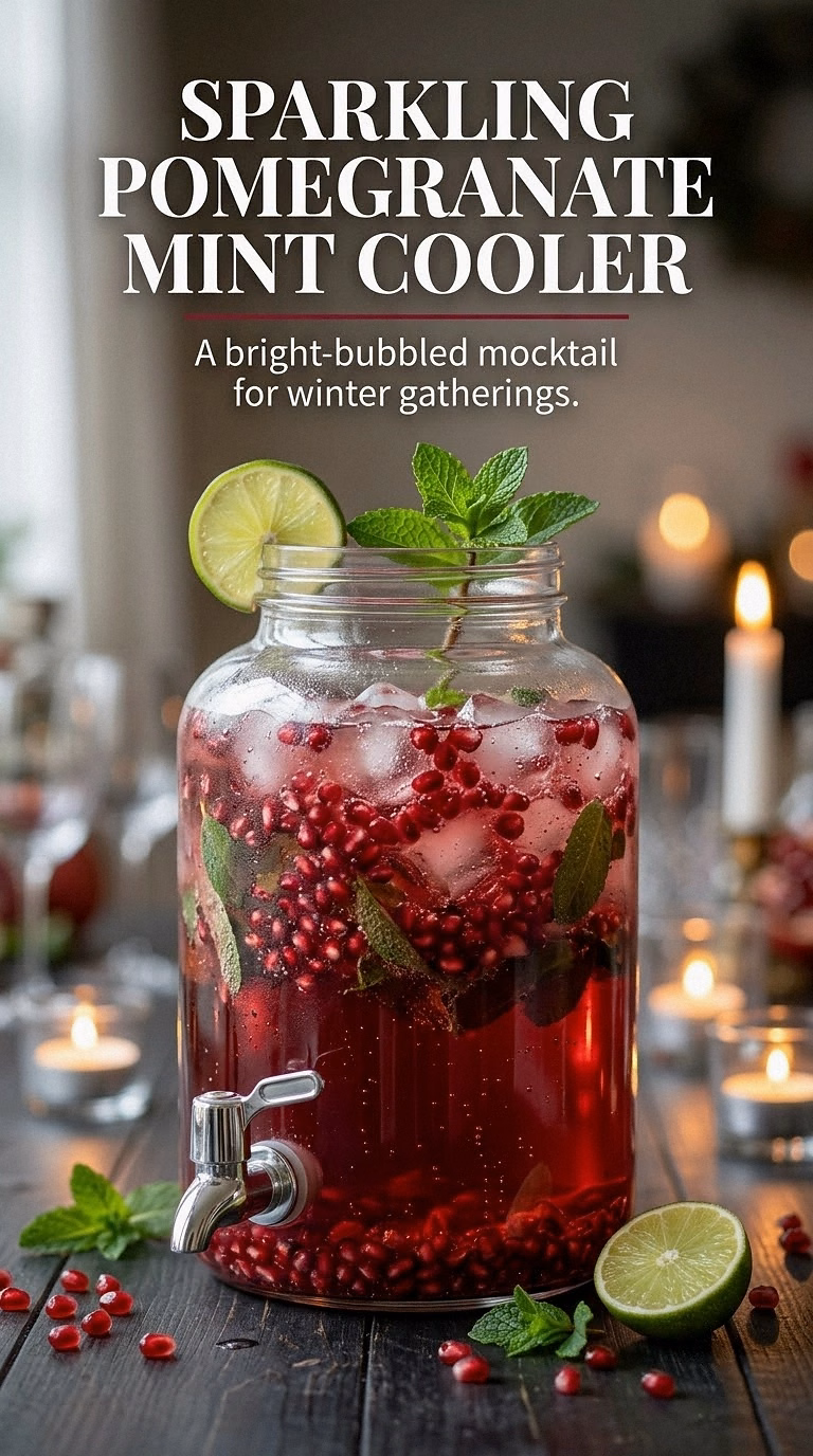 Sparkling Pomegranate Mint Cooler