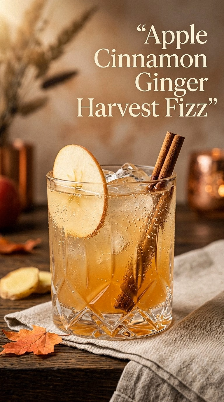 Apple Cinnamon Ginger Harvest Fizz