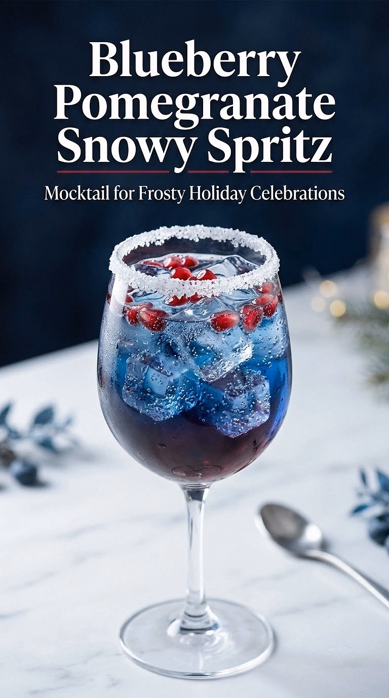 Blueberry Pomegranate Snowy Spritz