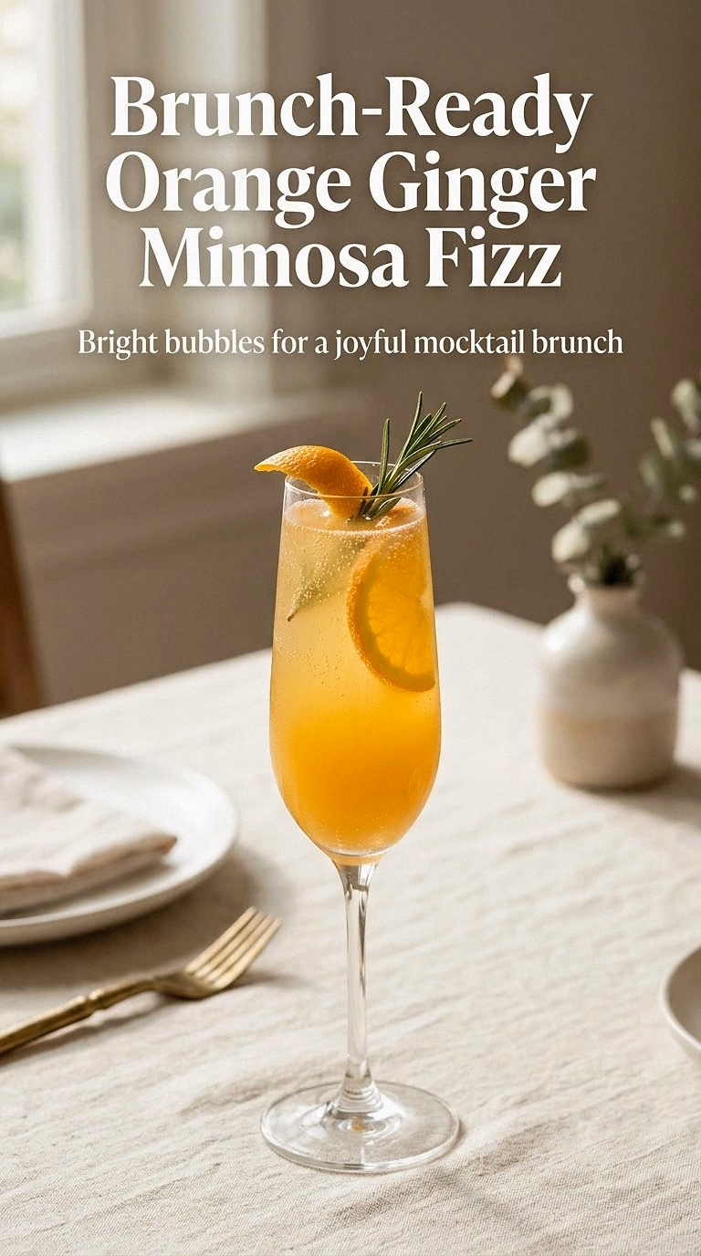Brunch-Ready Orange Ginger Mimosa Fizz