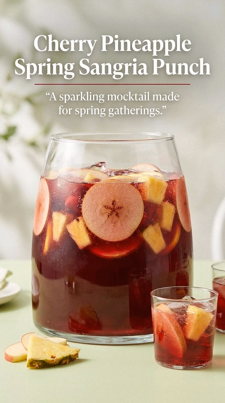 Cherry Pineapple Spring Sangria Punch