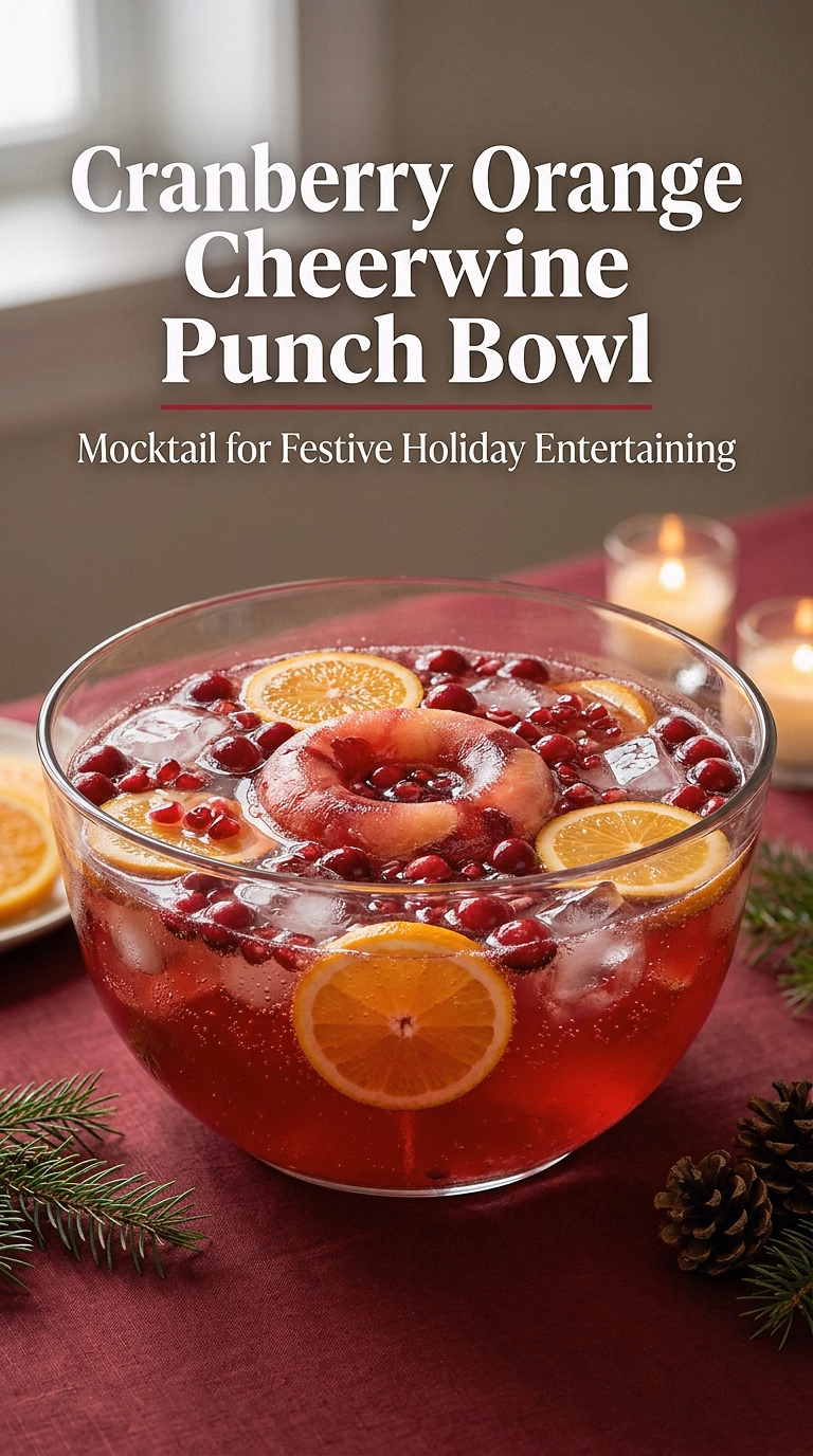 Cranberry Orange Cheerwine Punch Bowl
