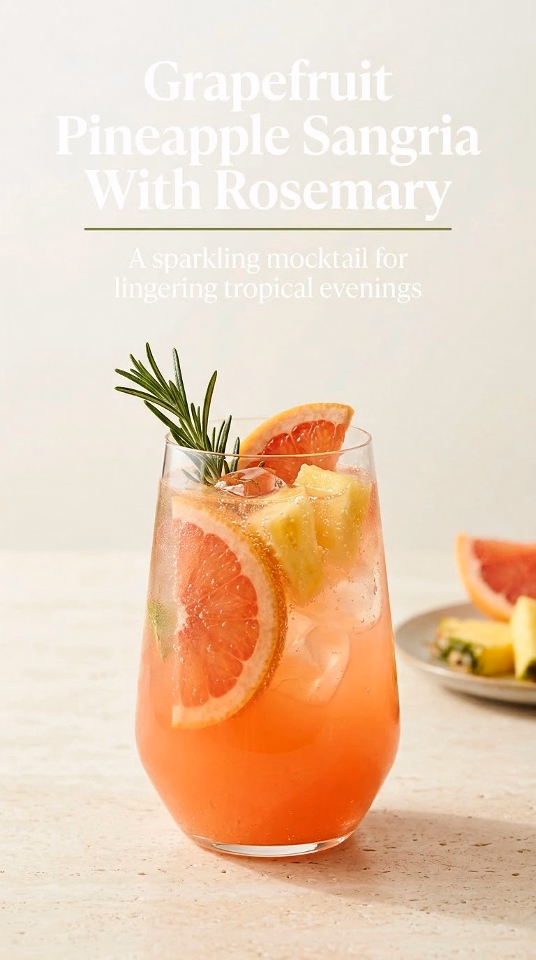 Grapefruit Pineapple Sangria With Rosemary