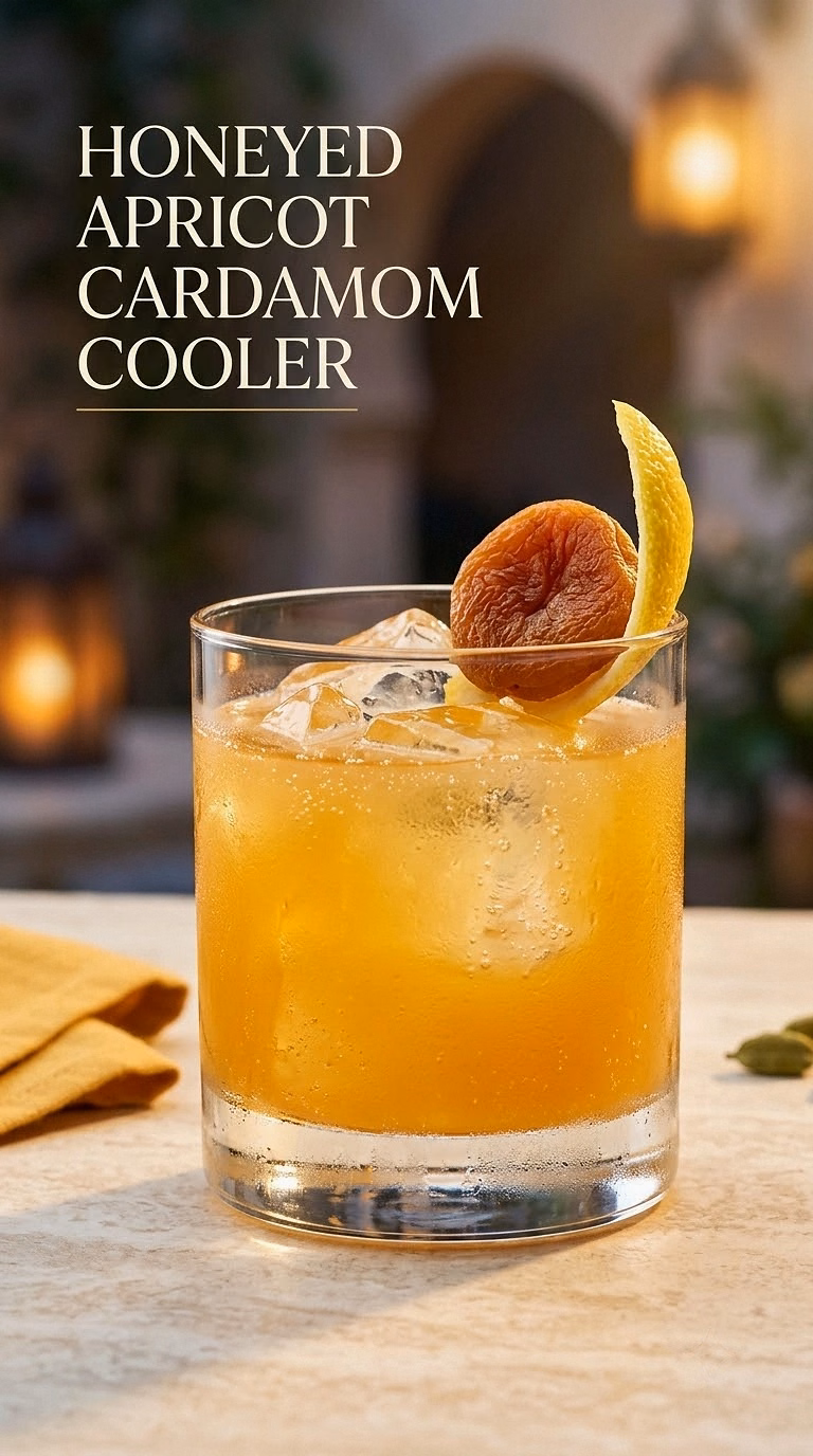 Honeyed Apricot Cardamom Cooler