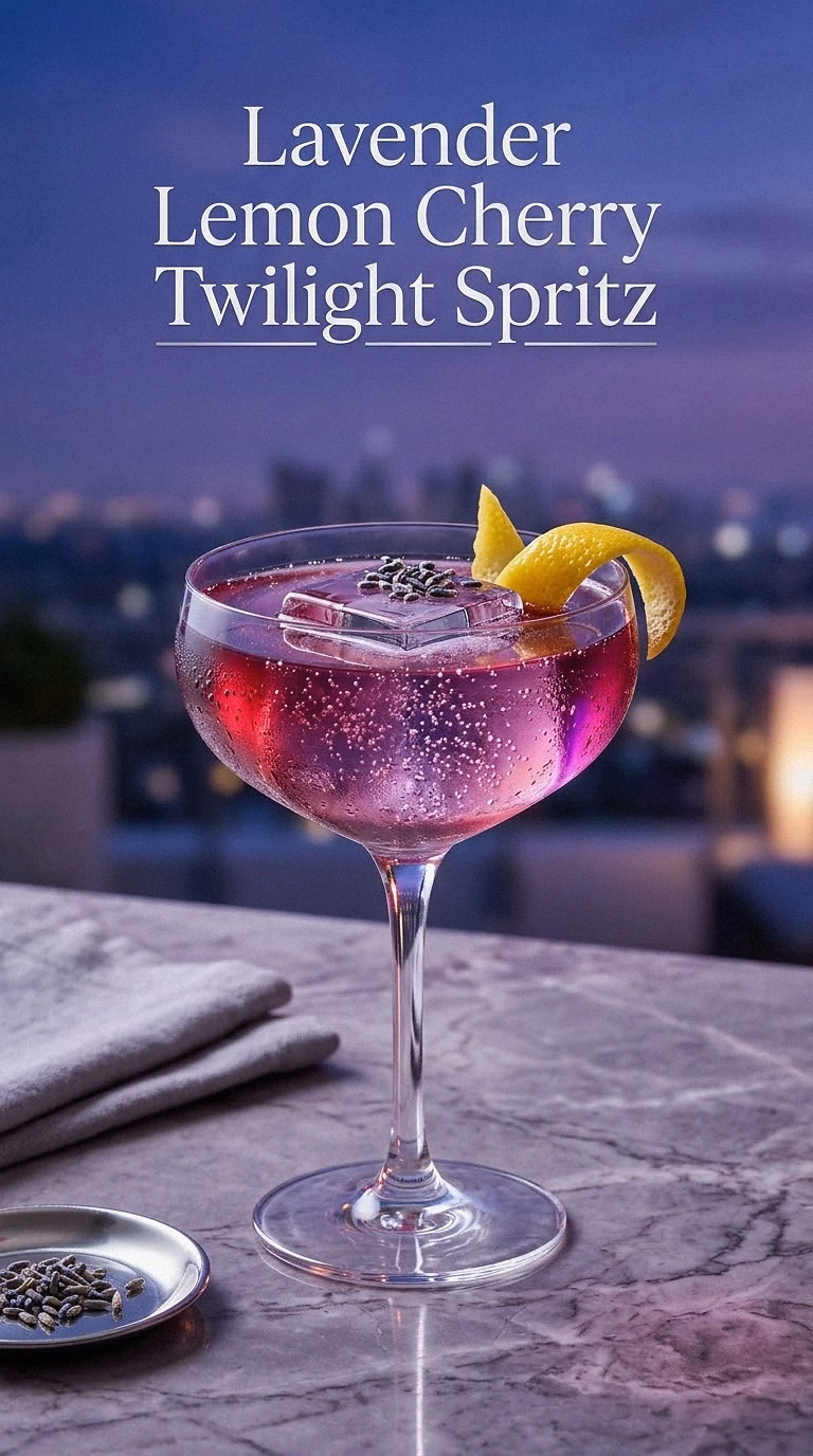 Lavender Lemon Cherry Twilight Spritz