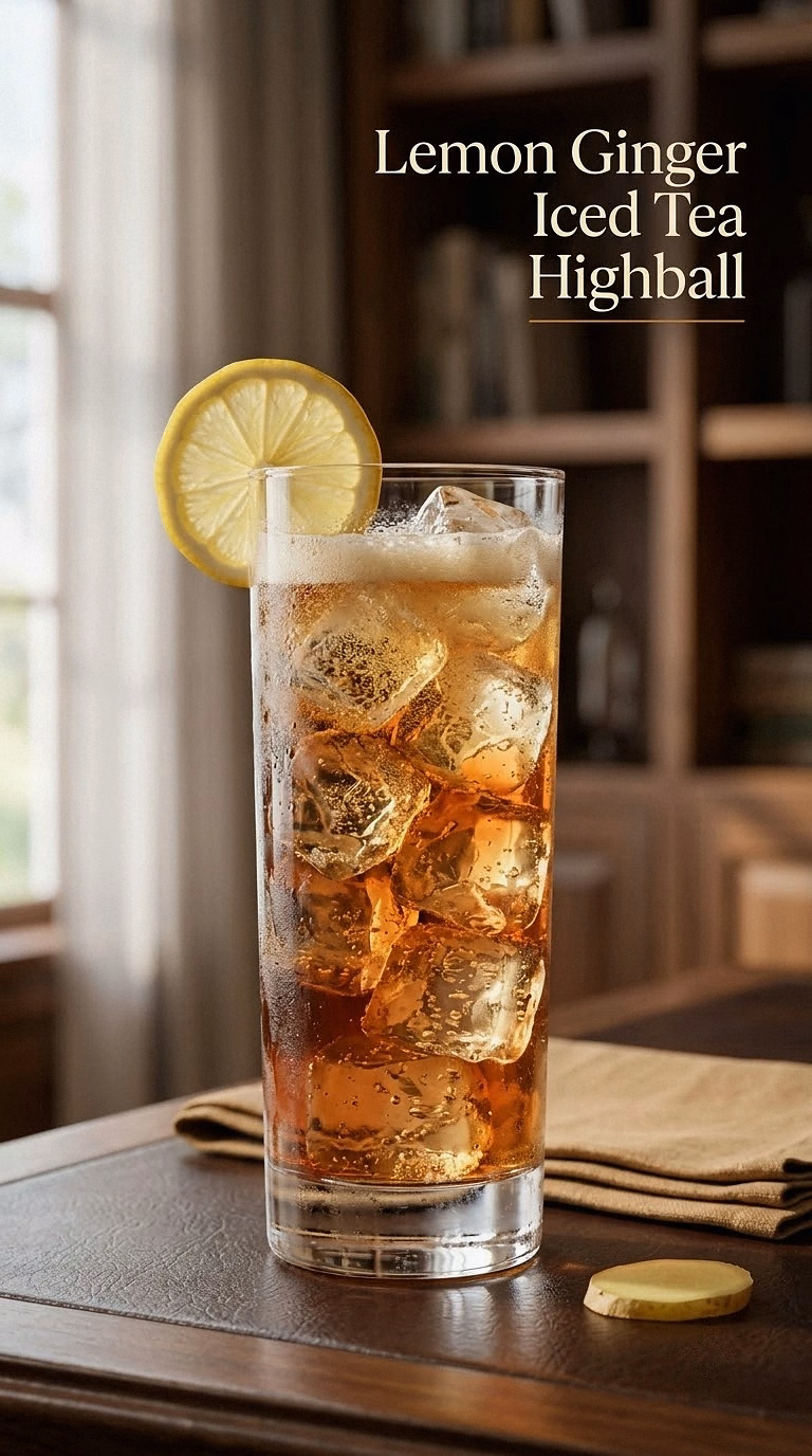 Lemon Ginger Iced Tea Highball
