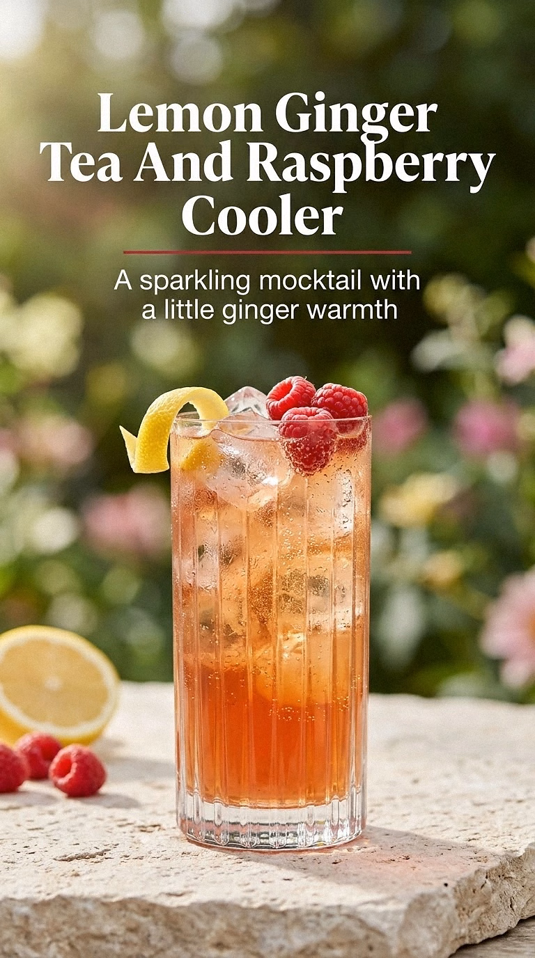 Lemon Ginger Tea And Raspberry Cooler