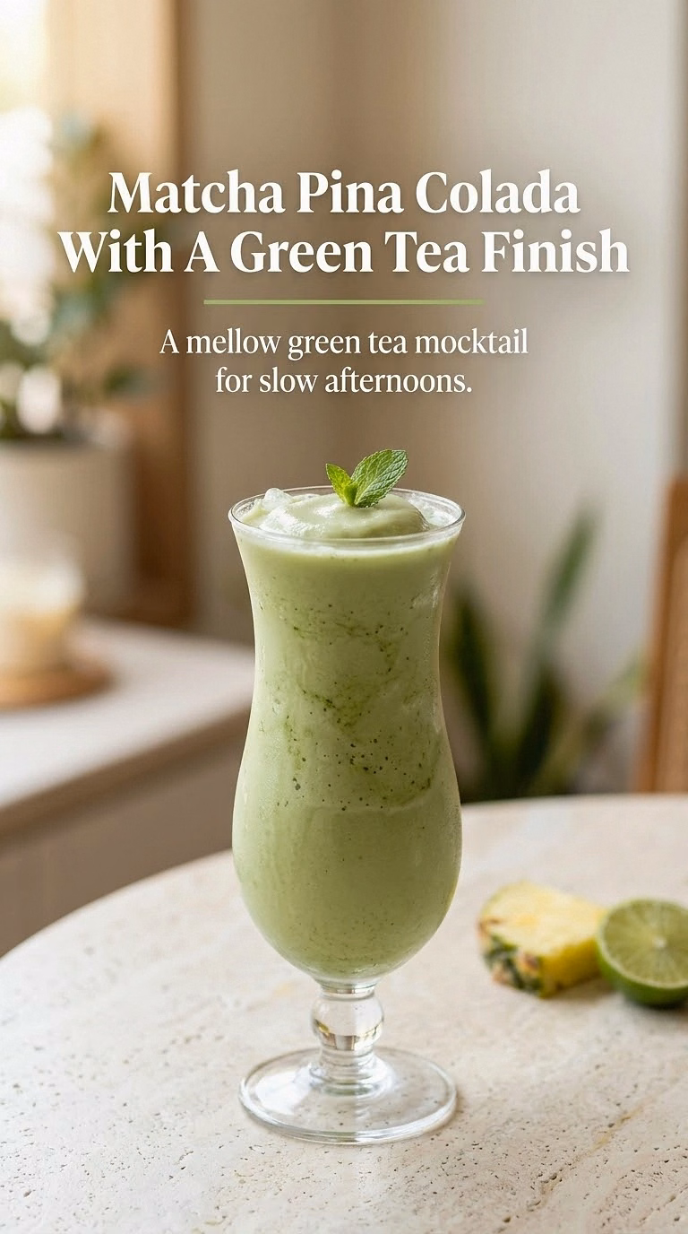Matcha Pina Colada With A Green Tea Finish