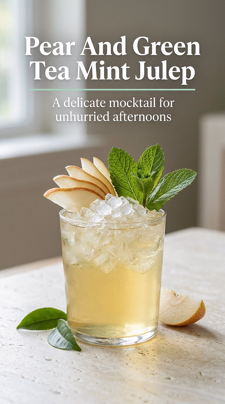 Pear And Green Tea Mint Julep